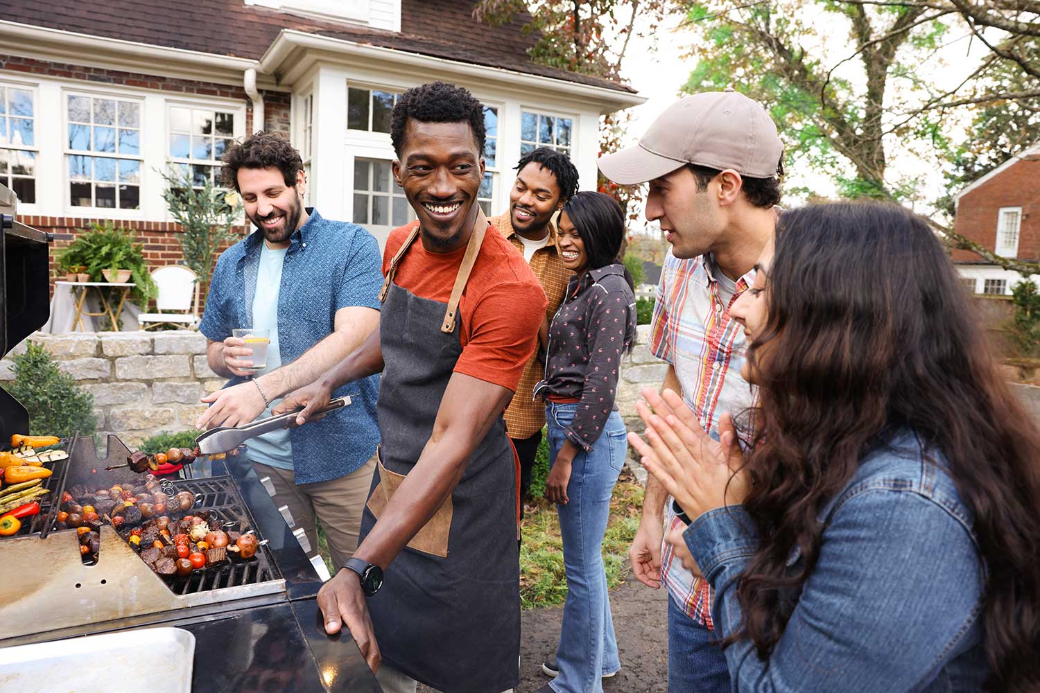 A family enjoying a beef meal together