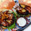 Coconut Bacon Burgers With Grilled Pineapple
