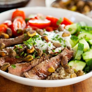 Mediterranean Steak and Quinoa Bowl