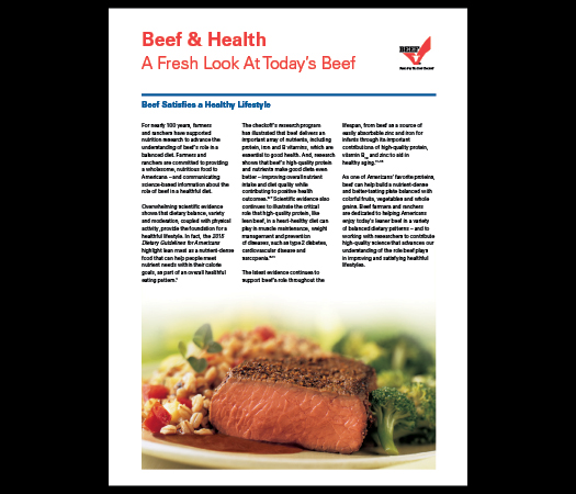 Beef and Health