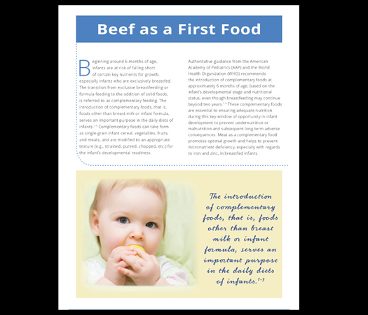 Beef as a First Food