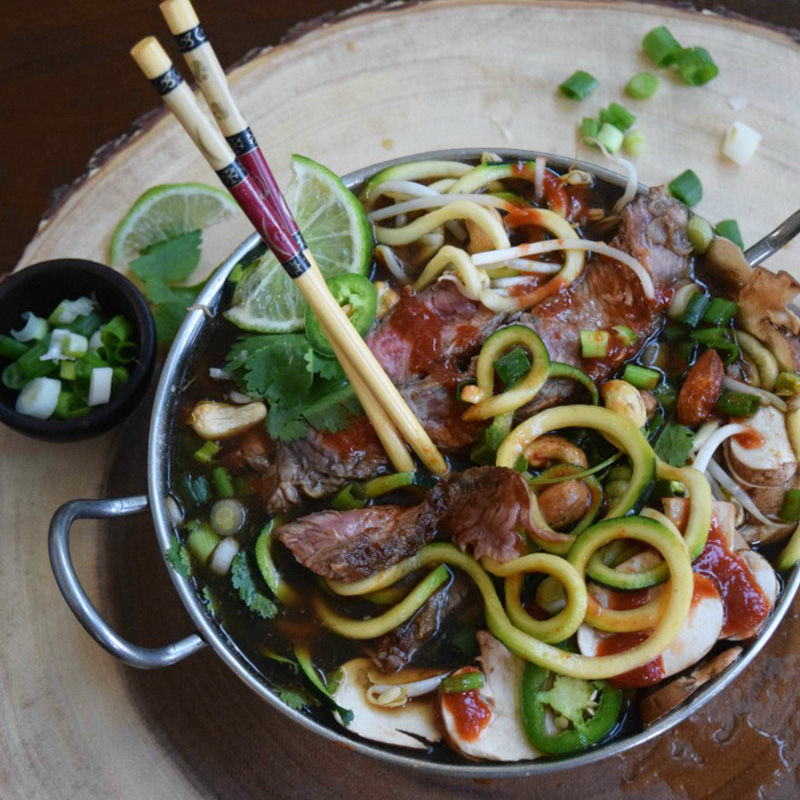 Beef Pho with Zucchini Noodles