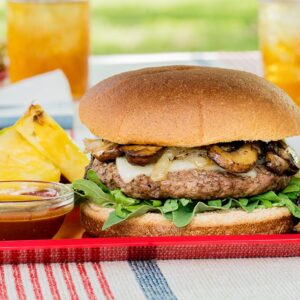 Mushroom, Onion & Swiss Burger