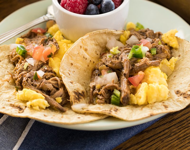 Shredded Beef Breakfast Tacos | Beef Loving Texans | Beef Loving Texans is your one-stop information