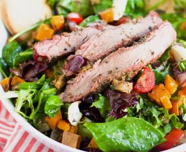 Herb-spiced Flank Steak Salad on the Pellet Grill