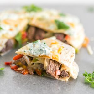 Beef Fajita Steak Quesadillas