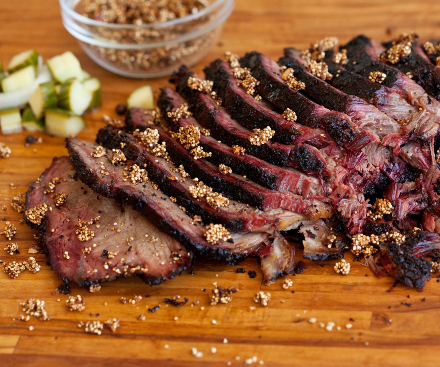 Smoked Shoulder Clod with Quinoa Coffee Crunch