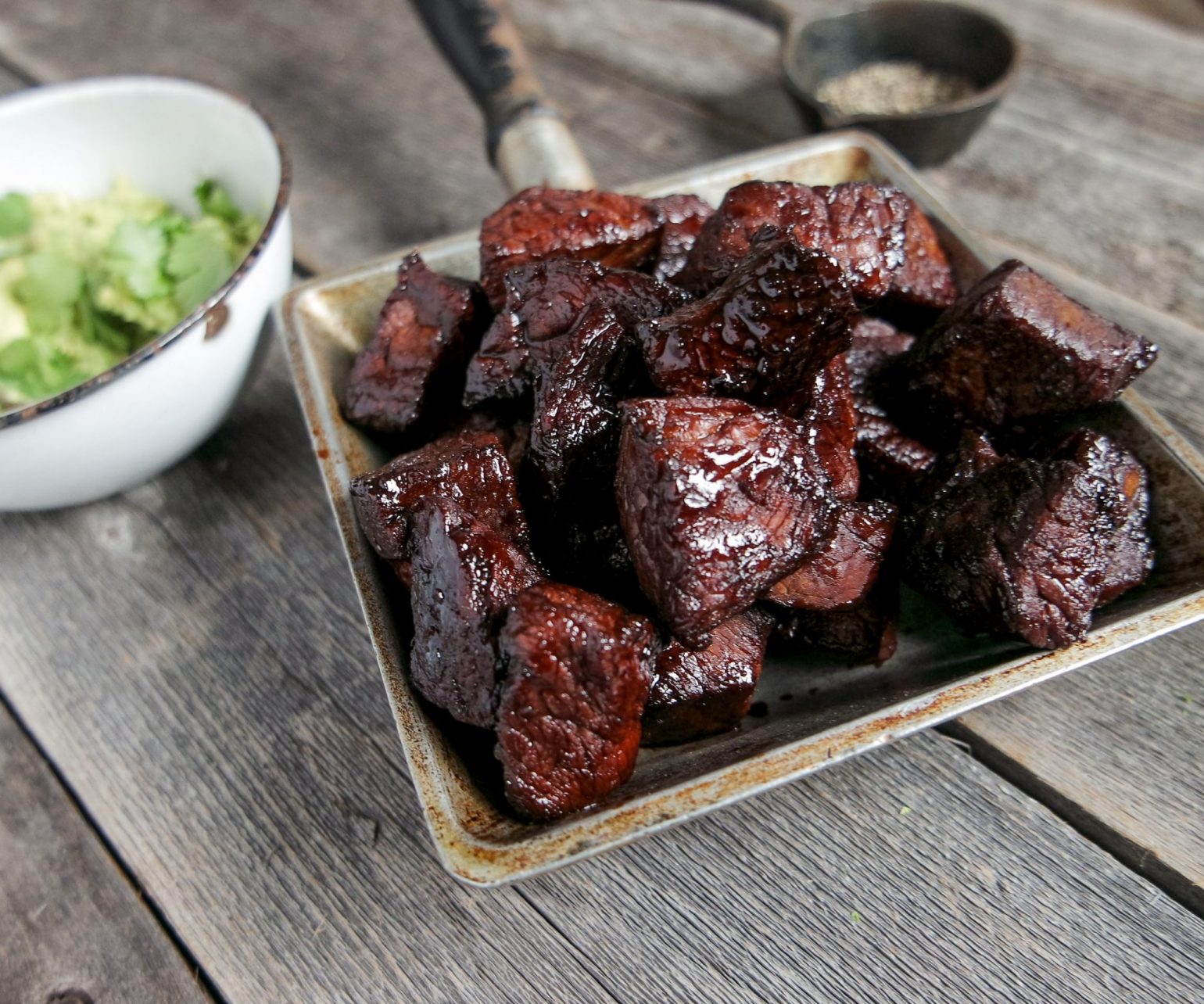 Bourbon-Glazed Steak Tips