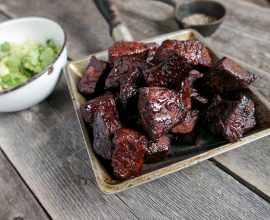 Bourbon-Glazed Steak Tips