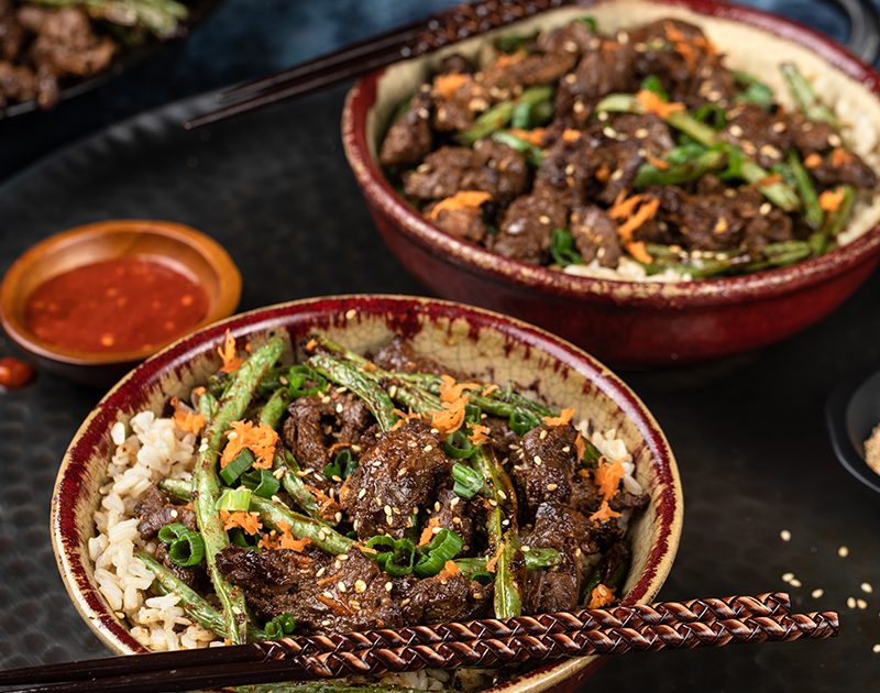 Air Fryer Ginger Sesame Beef with Green Beans | Beef Loving Texans | Beef Loving Texans is your one-