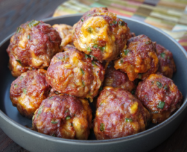 Grilled Jalapeño Cheddar Meatballs