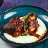 Texas Beer Braised Beef Short Ribs with Chipotle Cheese Grits