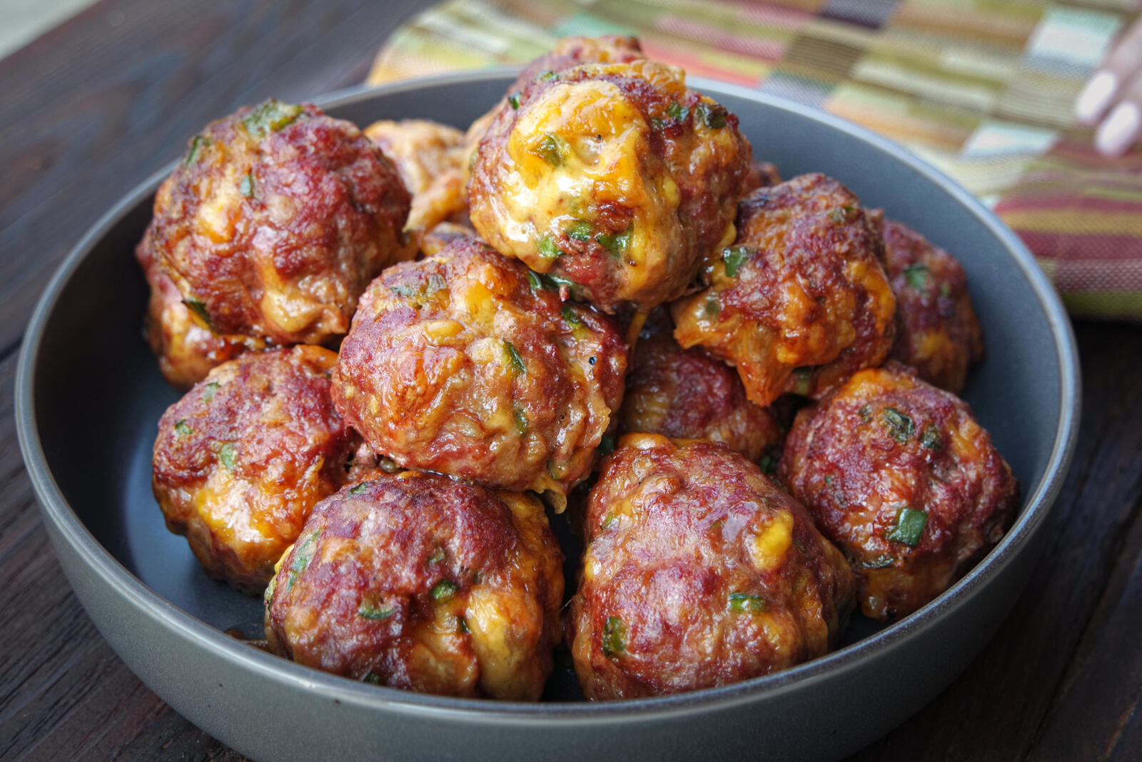 Jalapeno Cheddar Meatballs