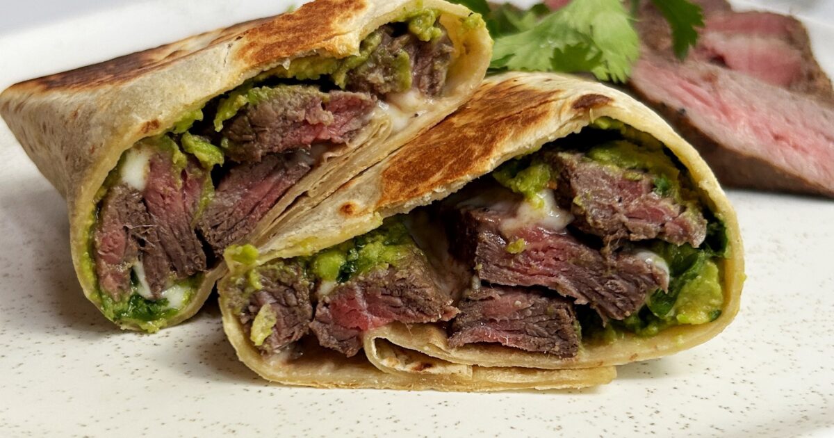Carne Asada Guacamole Cheese Burrito | Beef Loving Texans | Beef Loving Texans is your one-stop info