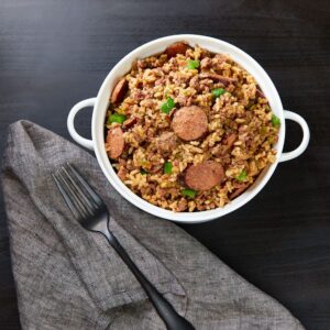 Ground Beef and Andouille Sausage Dirty Rice