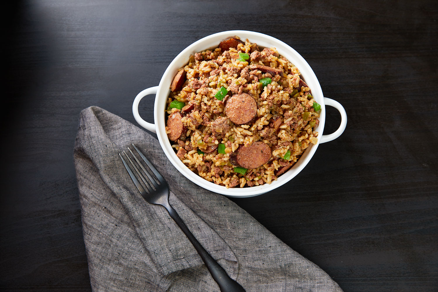 Ground Beef and Andouille Sausage Dirty Rice