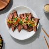 Soy-Glazed Flank Steak with Asian Slaw