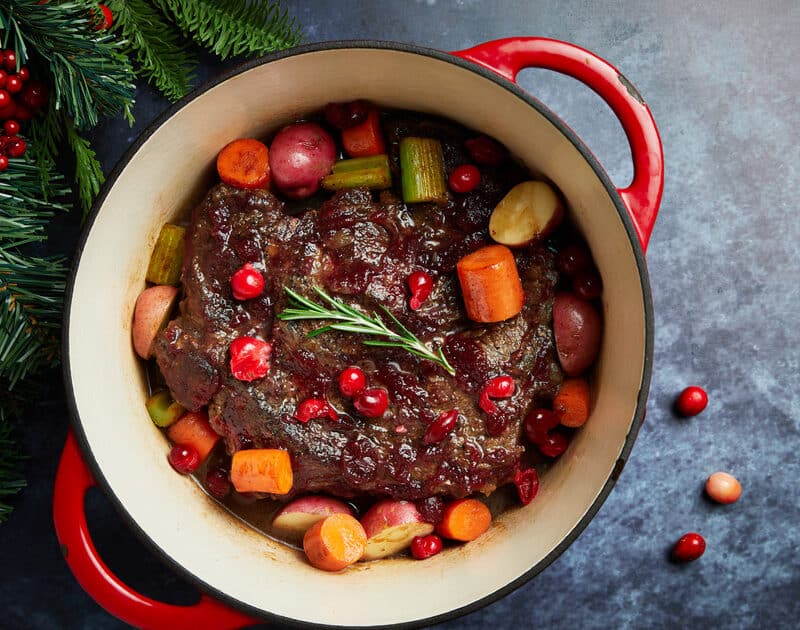 Braised Pot Roast with Fresh Cranberries and Rosemary | Beef Loving Texans | Beef Loving Texans is y