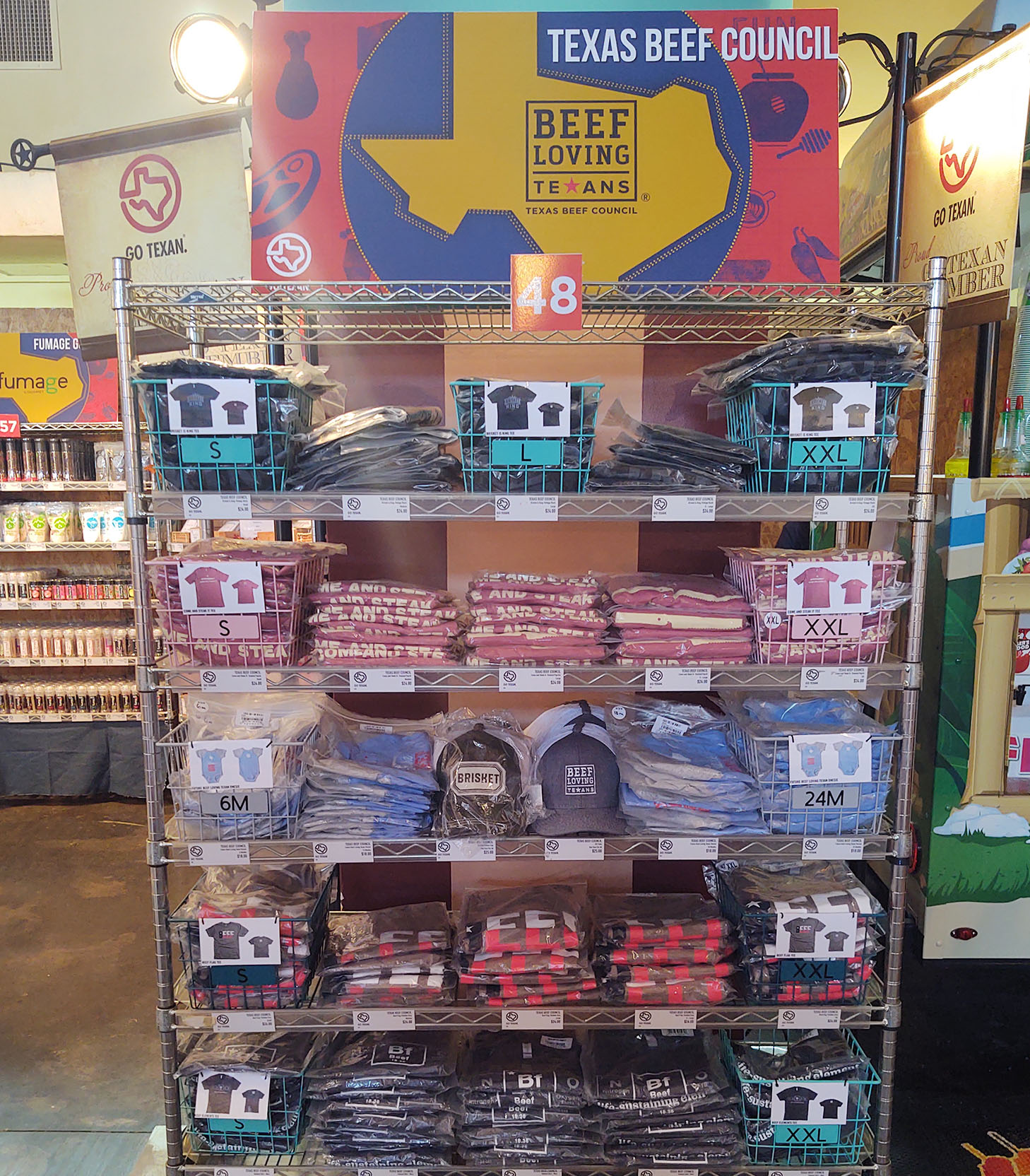 Beef Loving Texans merchandise for sale at the State Fair of Texas