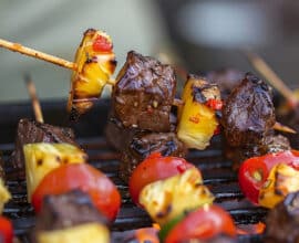 Pineapple Flank Steak Kabobs