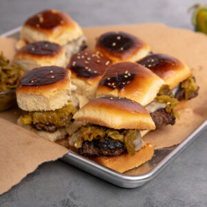 Hatch Green Chile Cheeseburger Sliders