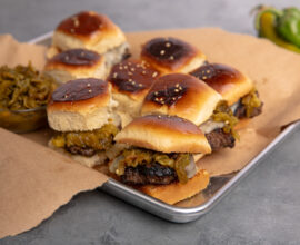 Hatch Green Chile Cheeseburger Sliders