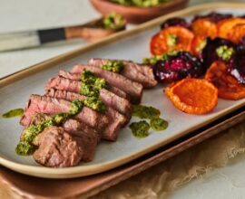 Steak and Vegetables with Chimichurri